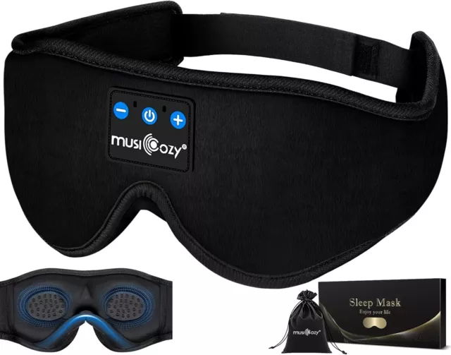 MUSICOZY SLEEP HEADPHONES 3D Bluetooth Sleep Mask Wireless Music