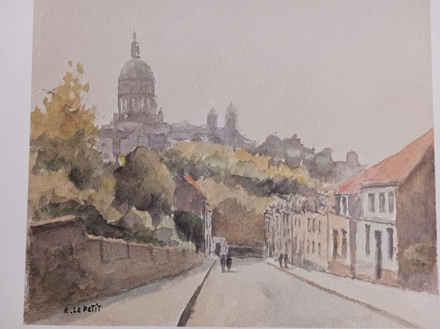 Emmanuel Le Petit Aquarelle Boulogne Sur Mer Engraving Pas De Calais 1981 Rl4