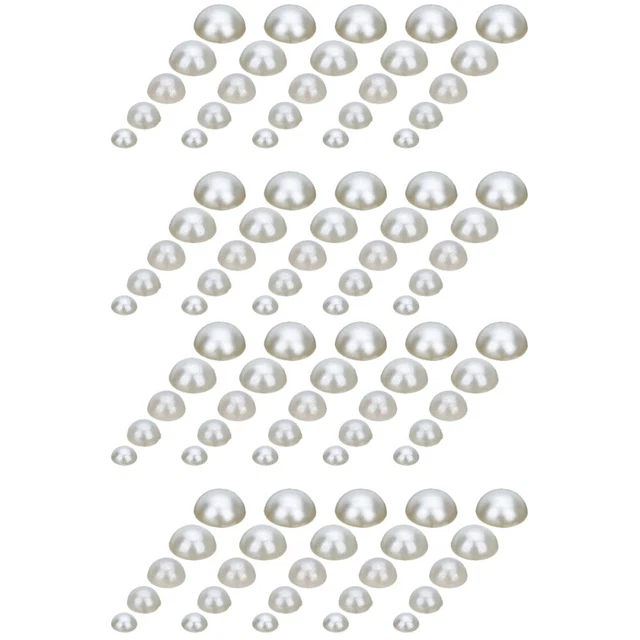2000 stücke Halbkreis Perle Patch Semicircle Pearl Aufkleber DIY Schmuck Zubehör
