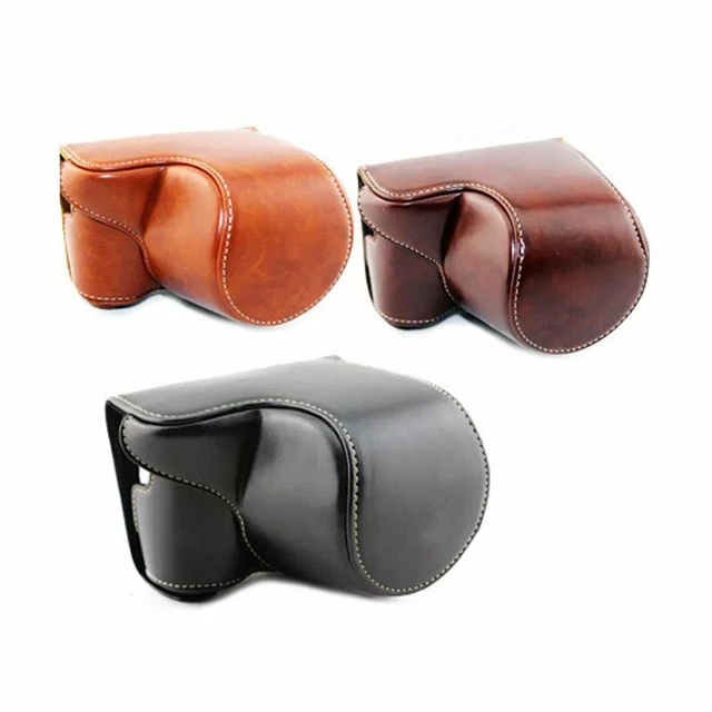 PU leather Camera Bag Case Cover Pouch For Sony A6000 A6300 A6400 Top
