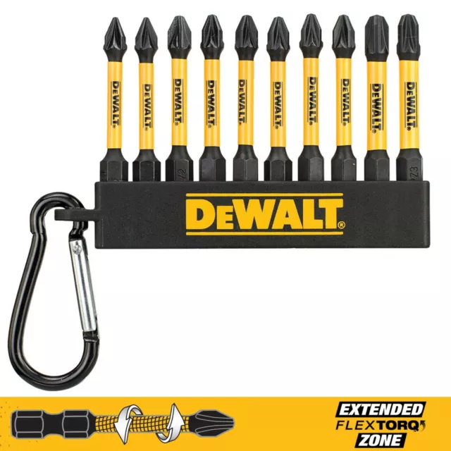 DEWALT SCREWDRIVER BITS Bit Set FLEXTORQ 50mm Keyring Keychain