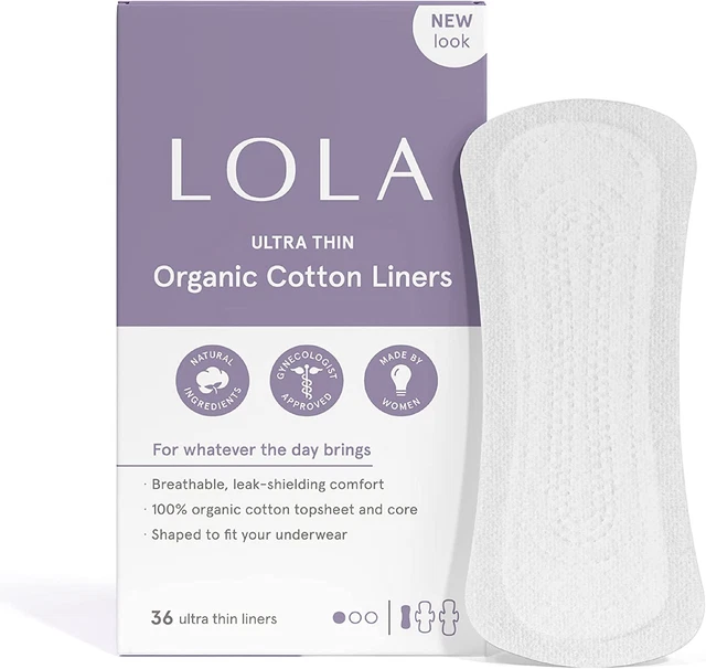 Hoja superior y núcleo de algodón orgánico absorbente de flujo ligero LOLA