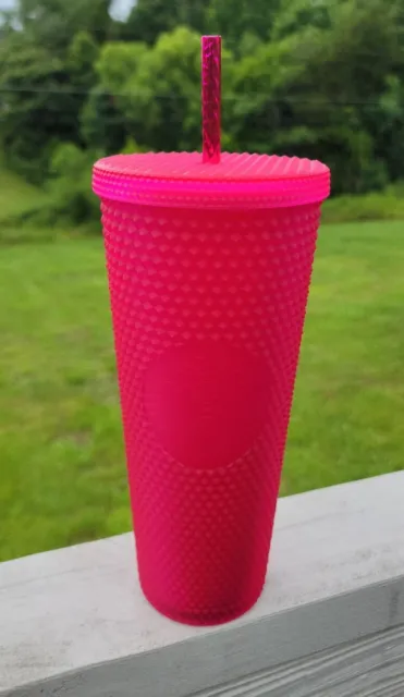 MOTHER’S DAY 2023 Starbucks Hot Pink Soft Touch Studded Tumbler Venti 24Oz NEW!