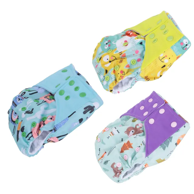 Reusable Baby Pocket Cloth Diaper Printed Washable Infant Nappy Adjustable BGS