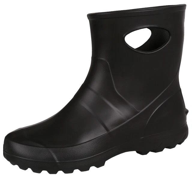 Bottes De Pluie Noires + Gants Jardin Colorés - Lemigo - Ensemble Neuf !