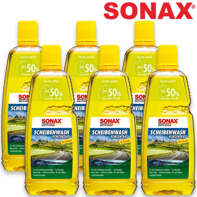 6x SONAX Scheibenwash Konzentrat Citrus Scheibenwasser Wischwasser Reiniger 1L