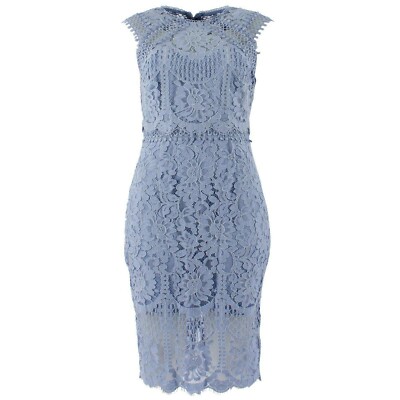 Lilac Lipsy VIP Premium Scallop Lace Midi Dress UK size 14