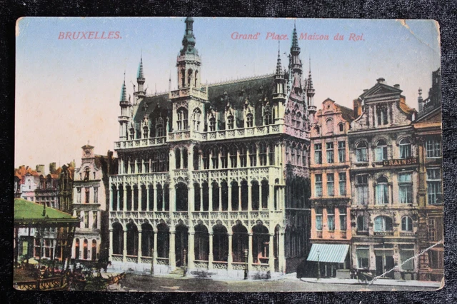 Postkarte Ansichtskarte Lithografie Belgien Brüssel Grand´ Place (M)