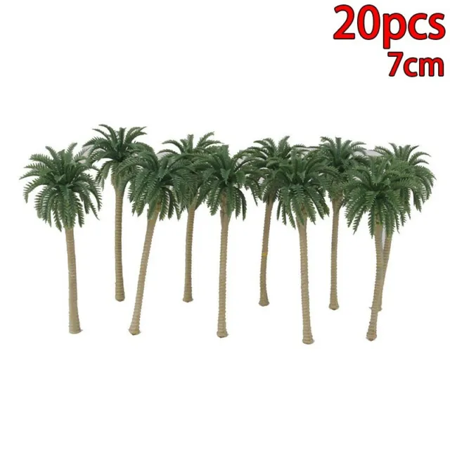 20 X Coconut Palm Model Trees Layout Forest Beach Diorama Scenery 1: 150 Scale