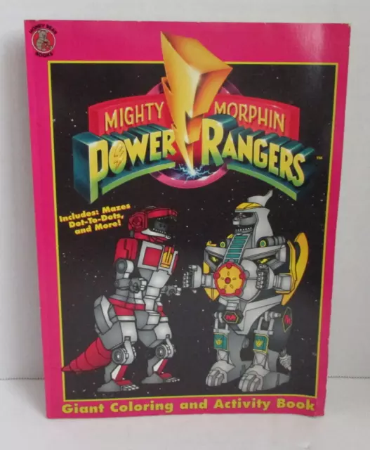 VINTAGE 1994 MIGHTY MORPHIN POWER RANGERS - Giant Coloring and Activity Book