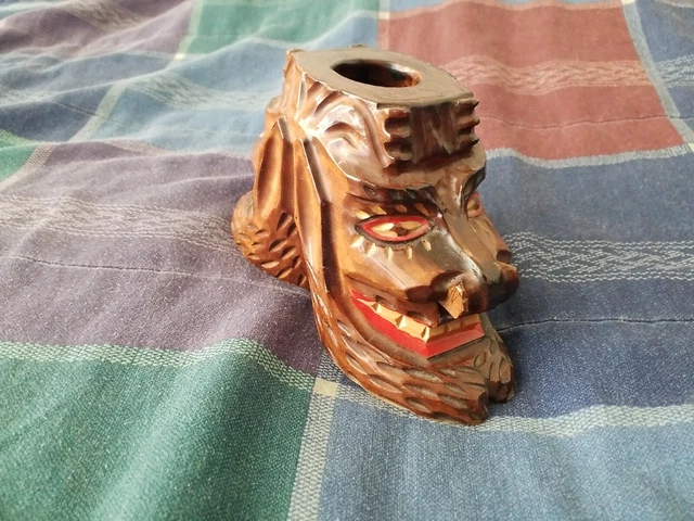 Wooden DEVIL EVIL traditional Handmade Hand Crafted VINTAGE OLD RARE CARVED