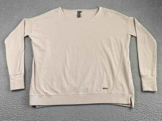SWEATY BETTY SIMHASANA Luxe Sweatshirt Rose Beige Size Medium M
