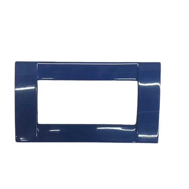 VIMAR Série Idea – Plaque Rondo 3 Module Métal Bleu Cobalt