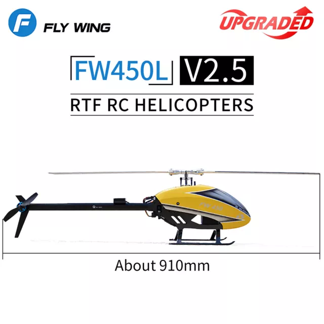 Fly Wing FW450L V2.5 RC Helicopter FBL 3D GPS 6CH 1000M w/H1 Flight Controller
