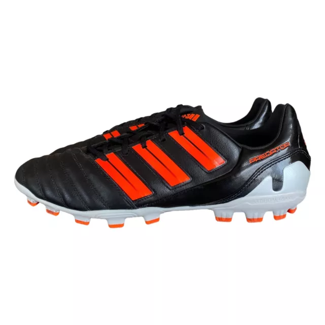 adidas Predator Adipower AG 2011 Fußballstiefel schwarz orange Herren UK 12 Sehr guter Zustand