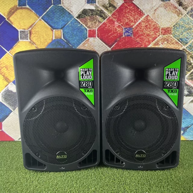 2x Alto Professional TX8 | 8 Active 2-Way PA Loudspeaker (Pair)