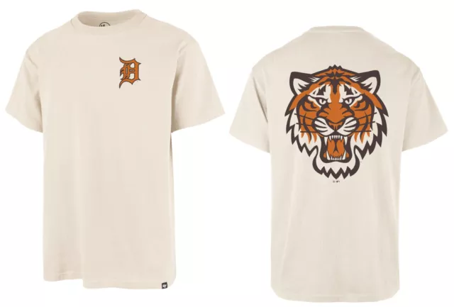 T-shirt MLB Detroit Tigers Backer Echo COOP logo vintage naturale baseball