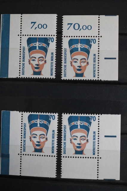 K-7-2, Bund BRD DS SWK 1988 MiNr. 1374 - 70 PF - alle 4 Ecken E1-E4 postfrisch