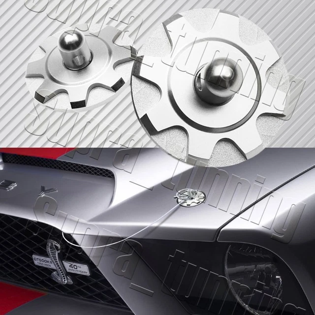 Silver Aluminum Hardware Bonnet Racing Hood Pin Lock Appearance Kit Universal