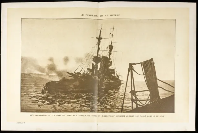 War 14-18: HMS Irresistible - Shipwreck of the English battleship in the Dardanelles