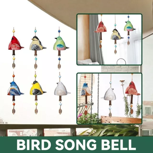 with Long Striking Bell Bird Song Bell Resin Wind Bell Bird Wind Chime  Garden