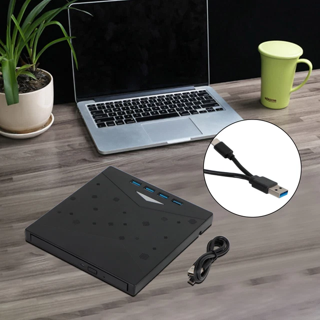 7 in 1 External CD/DVD Burner Drive USB 3.0 Type-c Type A CD-ROM Laptop