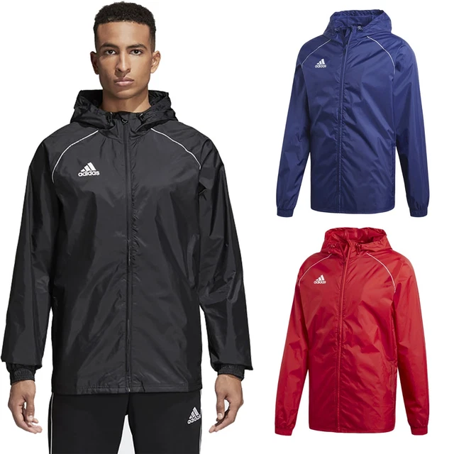 ADIDAS MENS LIGHTWEIGHT Rain Jacket Waterproof Coat Top Hooded