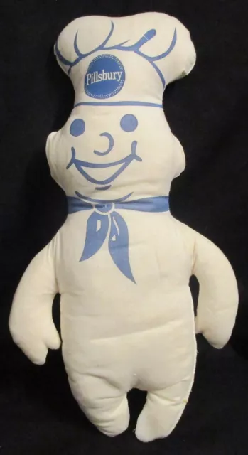 Vintage Pillsbury Doughboy Stuffed Doll Chef Hat Plush Toy Flour Sack Cloth 12"