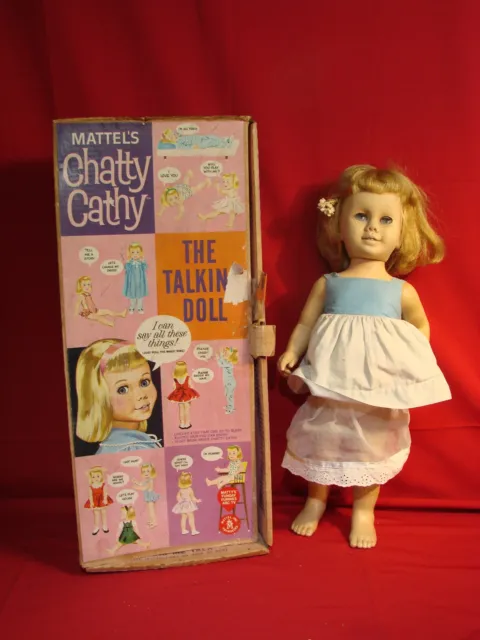 Original 1959 Vintage  MATTEL CHATTY CATHY SLEEPY EYED DOLL Original Box