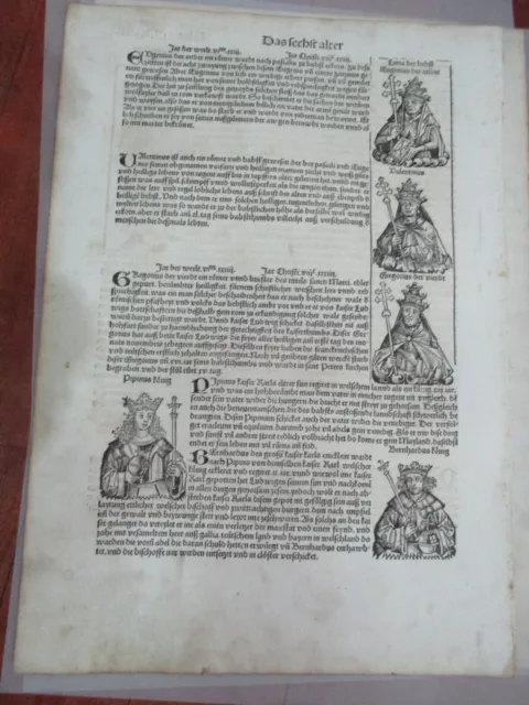 Page 168 of Incunable Nuremberg chronicles , done in 1493 . PEPIN & Charlemagne 3