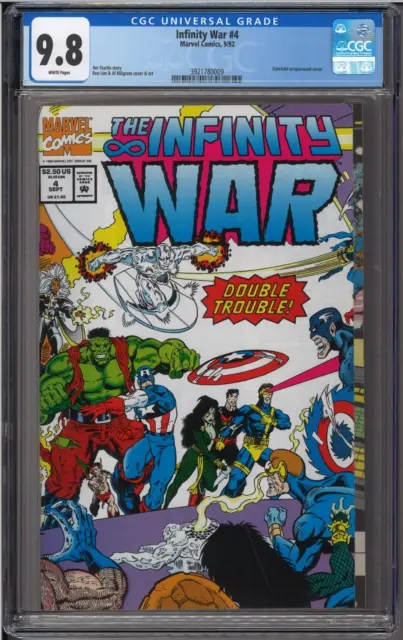 Infinity War #4 Cgc 9.8 White Pages Avengers X-Men Fantastic Four Jim Starlin
