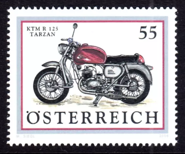 Österreich 2006 Verkehr Motorräder Fahrzeuge KTM R125 TARZAN Mi 2615 ** ANK 2642