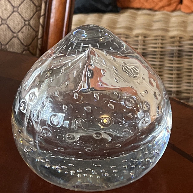 EXCEPTIONAL HANDBLOWN ART GLASS 6” Confetti Teardrop PAPERWEIGHT 10 Lbs