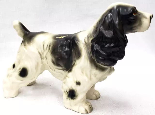 Shafford? ENGLISH SPRINGER SPANIEL DOG FIGURINE, Japan 5.5" X 8", Porcelain, VG+