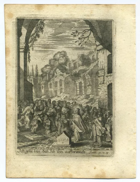 DIE AUFERWECKUNG, orig. - Kupferstich von Michael Wening 1693