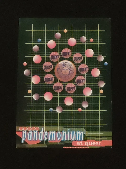 Quest Rave PANDEMONIUM AT QUEST rave flyer, 1990's rave flyers, VGC £1.50 ...