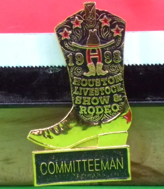 HOUSTON LIVESTOCK SHOW & RODEO 1998 *** Committeeman ** LAPEL / VEST PIN ***