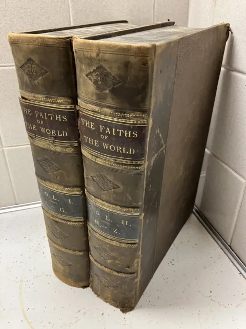 RARE Vol. 1 & 2 1858/1860 1st Edition: "FAITHS OF THE WORLD" Illustrated Books