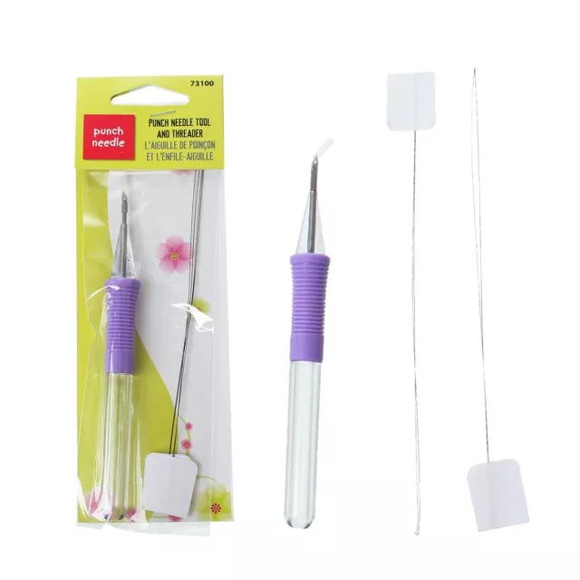 Embroidery Stitching Felting Punch Needle Tool And Threader For Sewing Set Craft