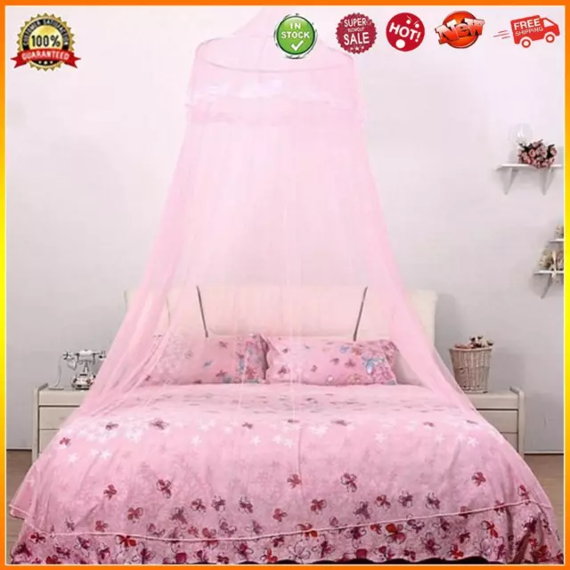 Children Bed Canopy Hanging Mosquito Net Princess Dome Bed Tent (Pink)