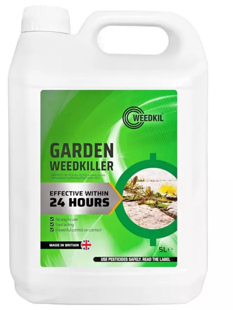 Industrial Weed Killer Strongest Glyphosate Free Concentrate Extra Strong 5 Ltr