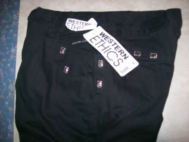 Vintage Western Ethics Jeans - Size 7  Black  100% cotton