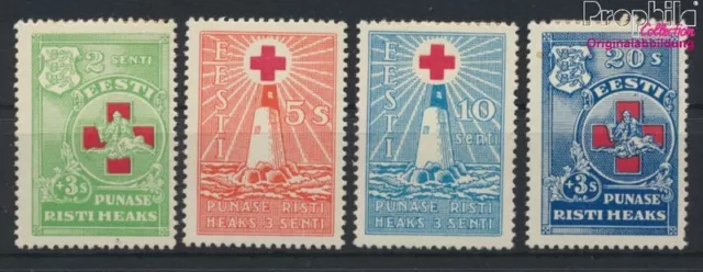 Briefmarken Estland 1931 Mi 90-93 Jahrgang 1931 komplett mit Falz Rotes Kr (9788
