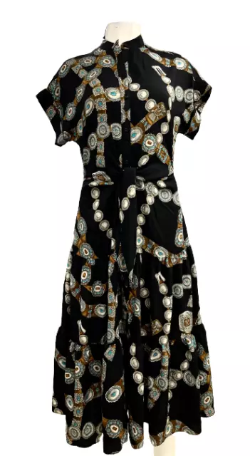 Lauren Ralph Lauren Women's Sl Printed Black Dress