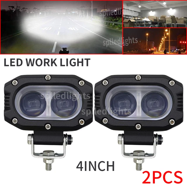 8-Pack 4-Inch LED Light Pods - 1800LM Spot Beam Off-Road Lights With Mounting Brackets