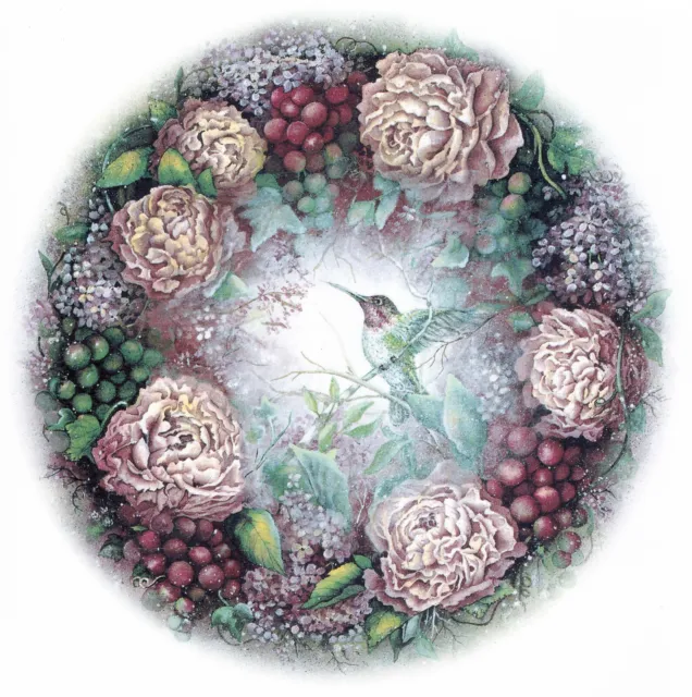 Calcomanías de cerámica para tobogán acuático de uvas peonía colibrí de talla A