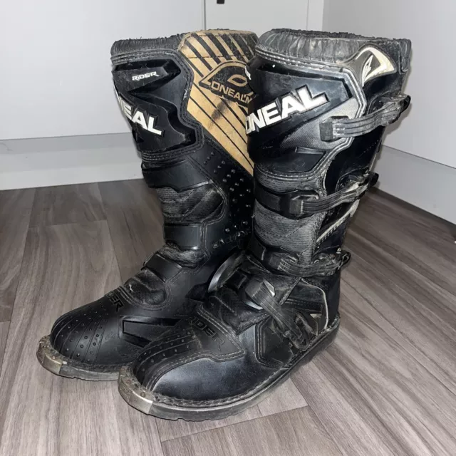 Oneal O'Neal MX Rider Black Motocross Motorbike Off Road Boots UK 9 (43) Black