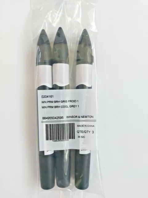 Winsor & Newton Promarker Brush 0204161 Cool Grey 1 - 3 pezzi