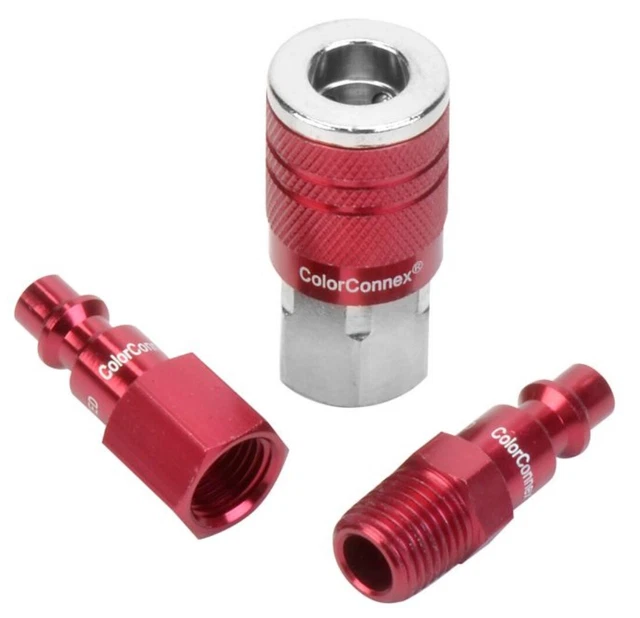 Legacy A73452D Colorconnex Type D 3 Pièces. 0.6cm Corps Red Raccord et Prise Kit