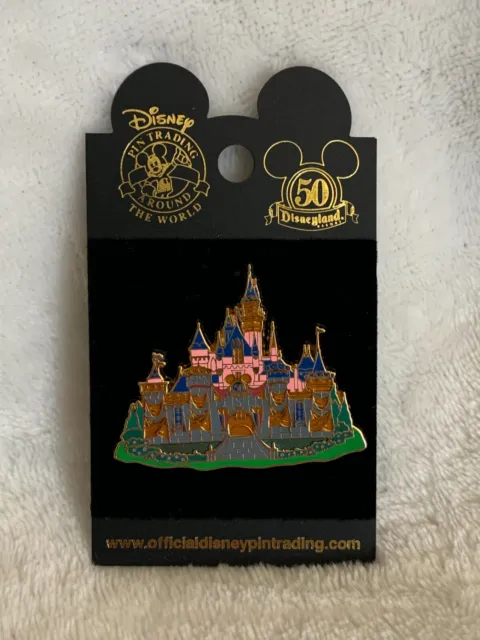 New Disney Disneyland 50th Anniversary Colored Sleeping Beauty Castle Pin